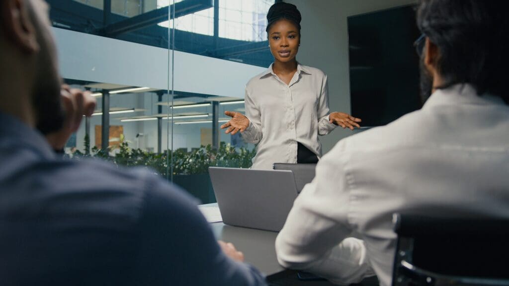 African American businesswoman mentor business coach company CEO female leader teaching business