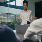 African American businesswoman mentor business coach company CEO female leader teaching business