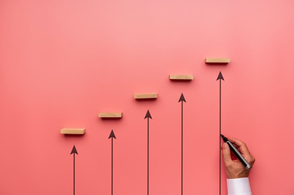 Conceptual image of business growth and development