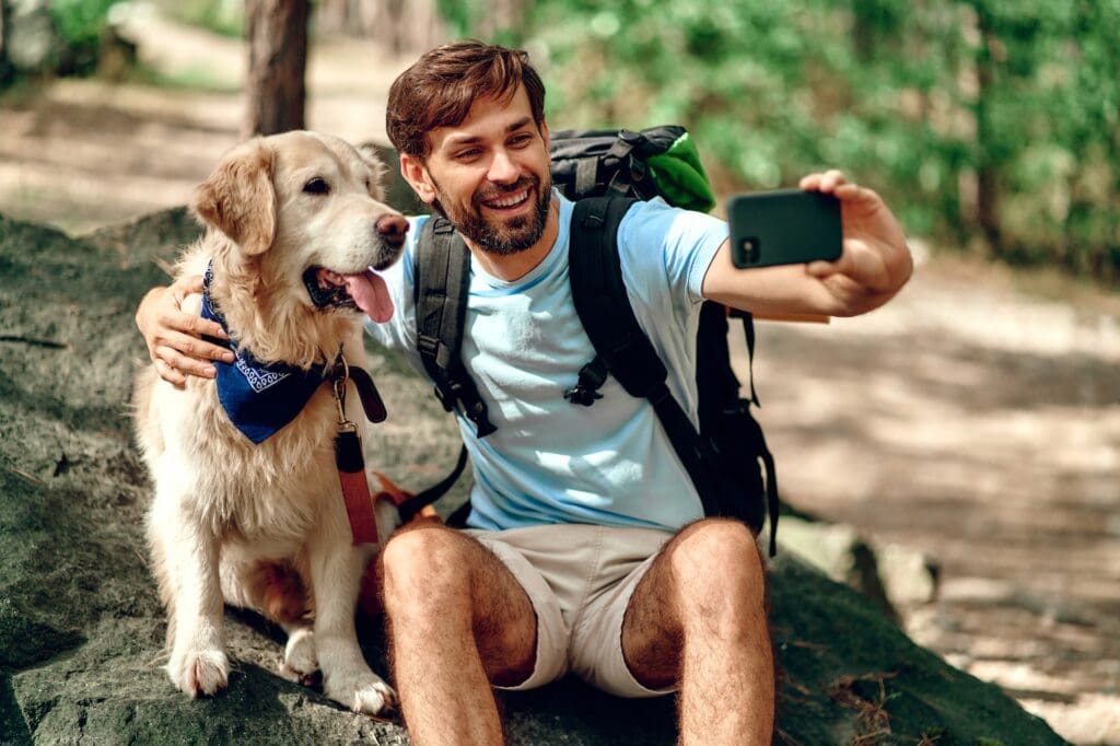 Family on vacation in the forest