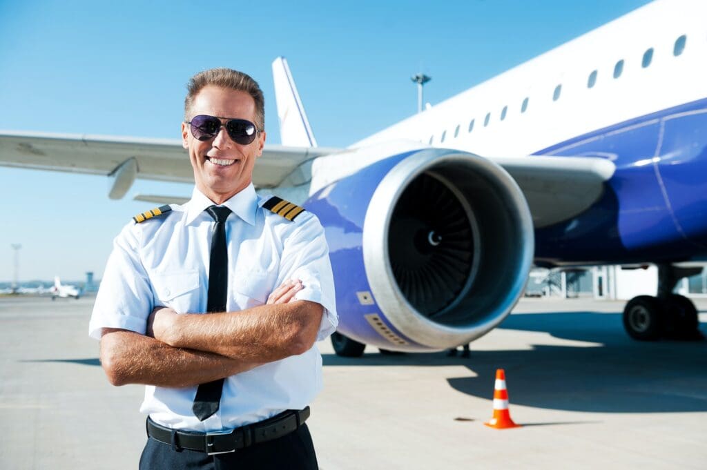 Confident career as a pilot.