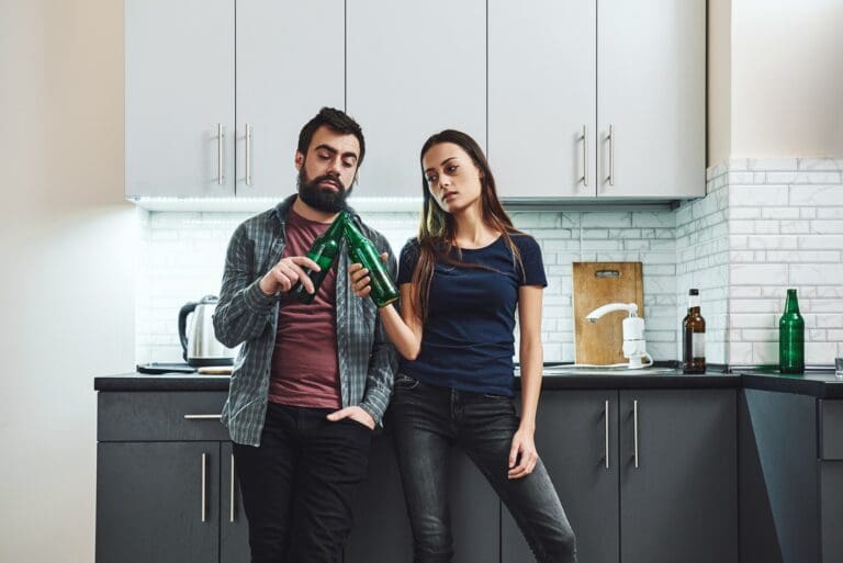 Something must be done to get rid of addiction. A couple of alcoholics get drunk together