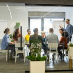 Happy casual business team in meeting