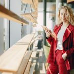 Elegant businesswoman working in a office