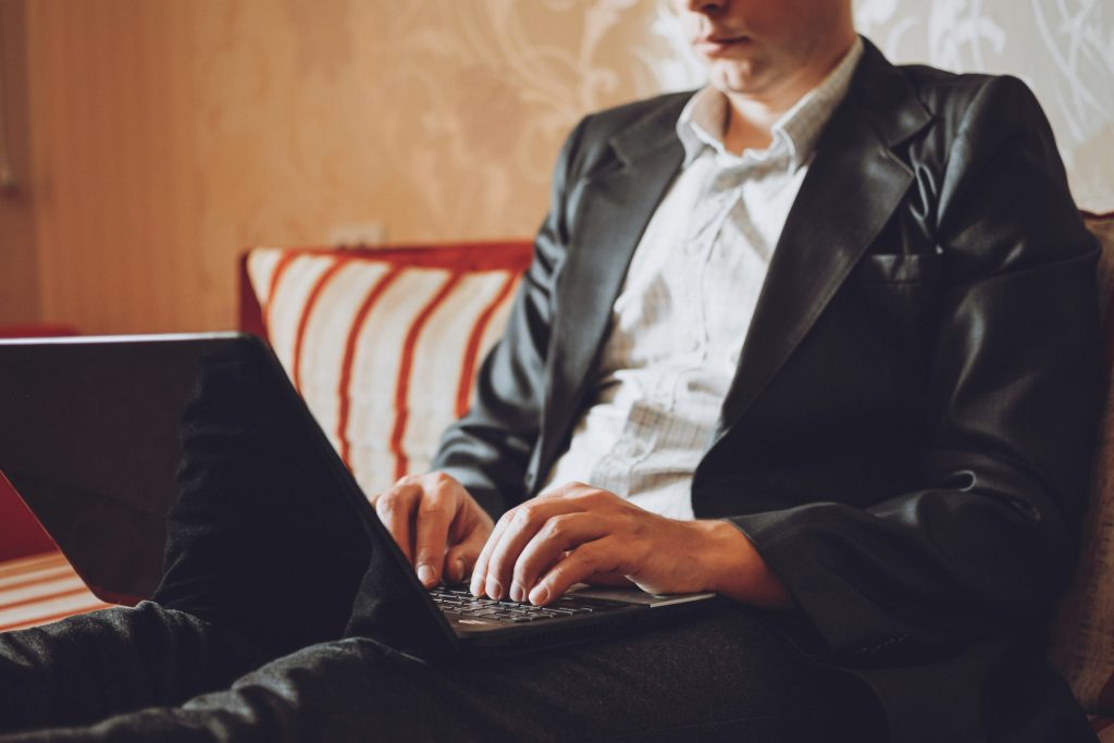 Work From Home online, freelance, remote job during the coronavirus crisis. Company employee