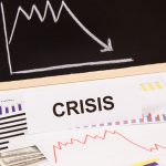 Inscription crisis, currencies dollar and declining chart