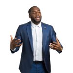 Emotional speech of business trainer