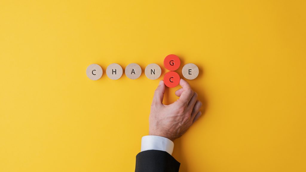 Changing the word Change into Chance
