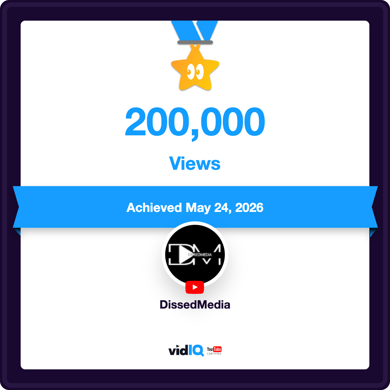 DissedMedia total views and impressions across all platforms exceeding 42,000 per month