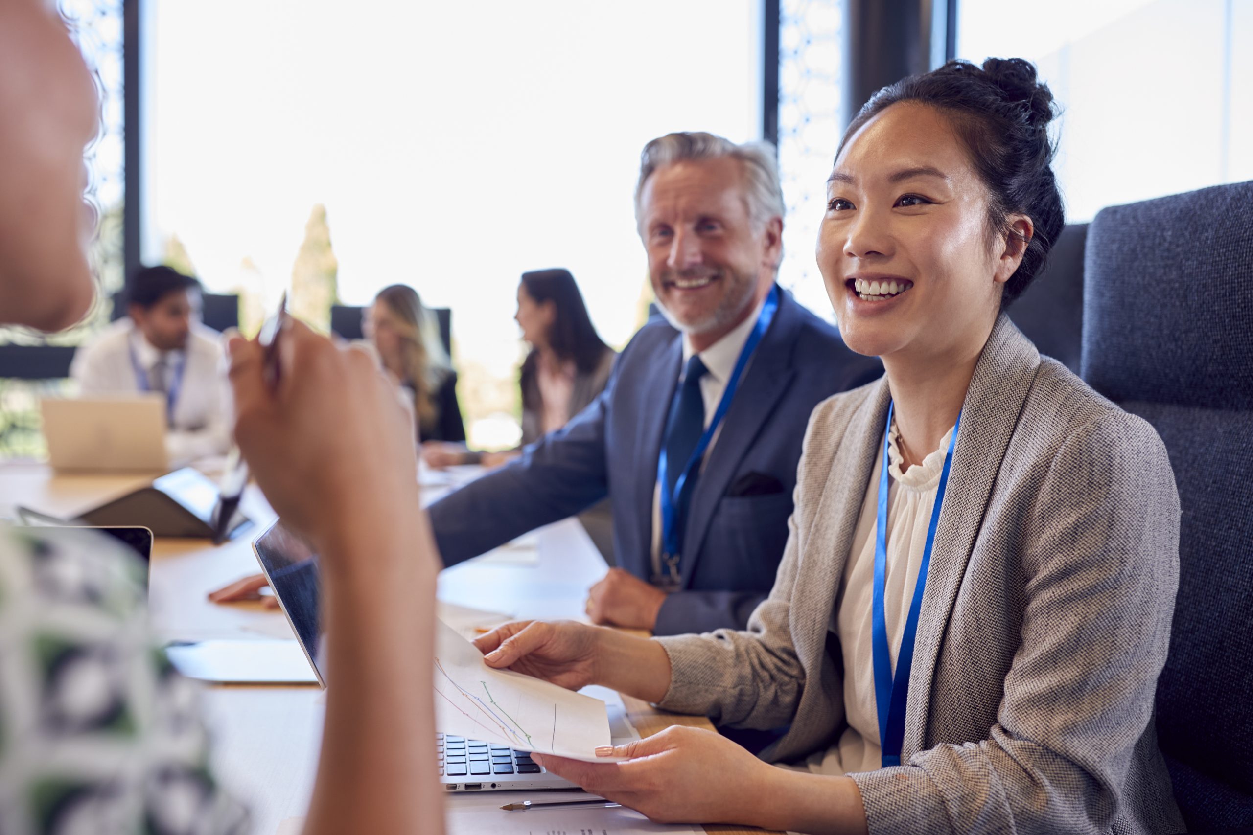 multicultural business team building thought leadership content strategy together