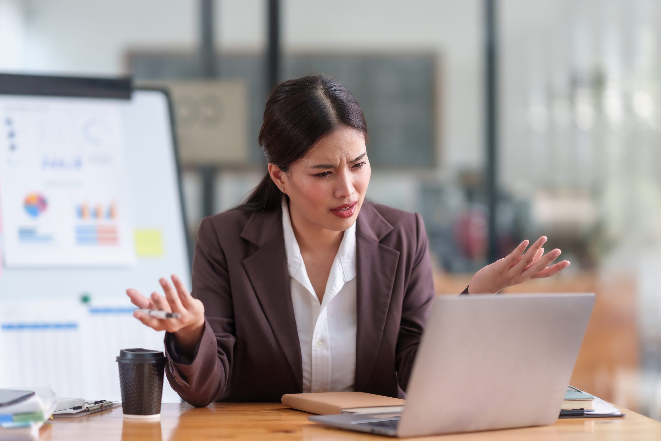Stressed business owner overwhelmed by demands
